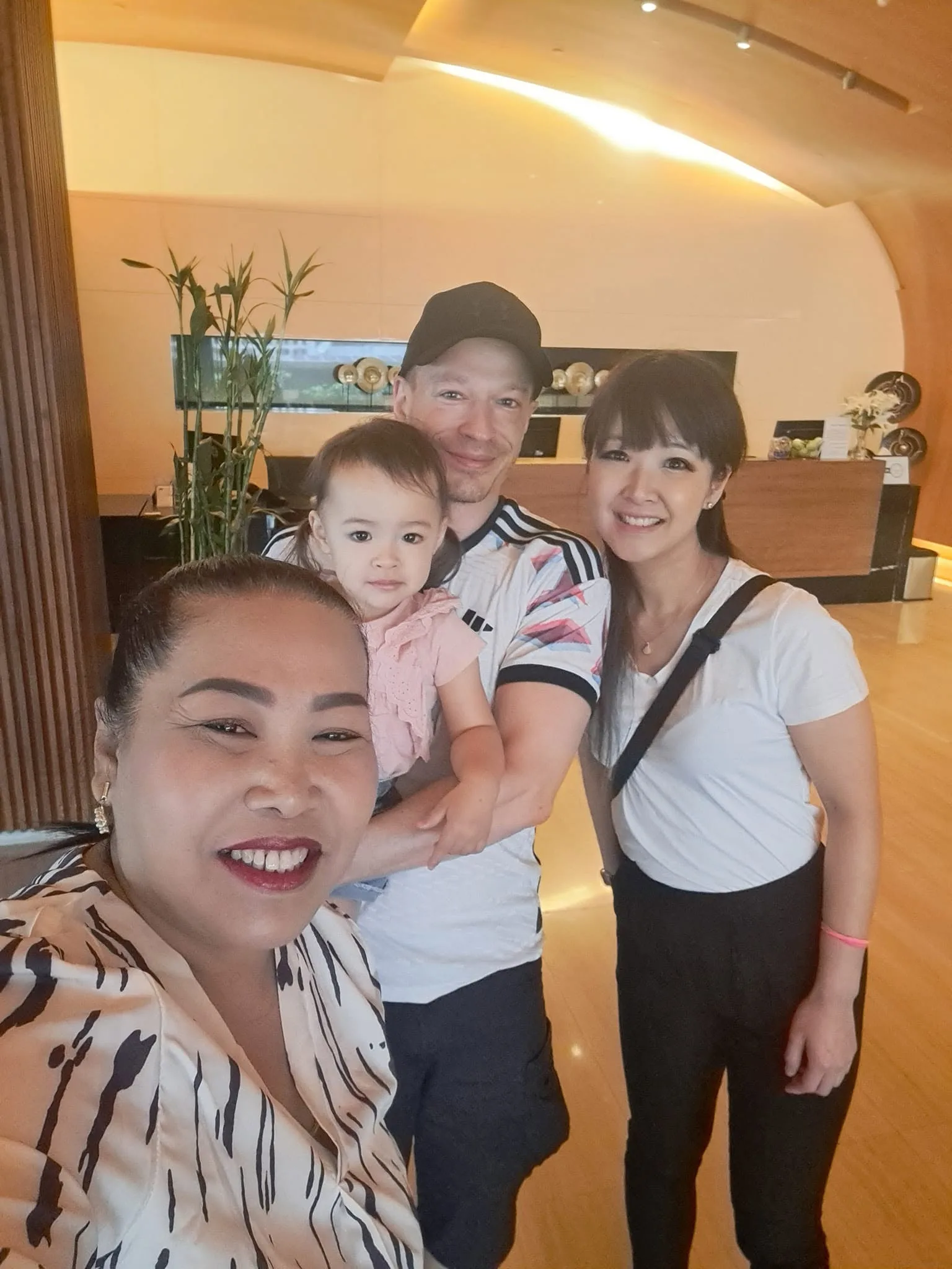 A family enjoying their trip with Ms. Mam