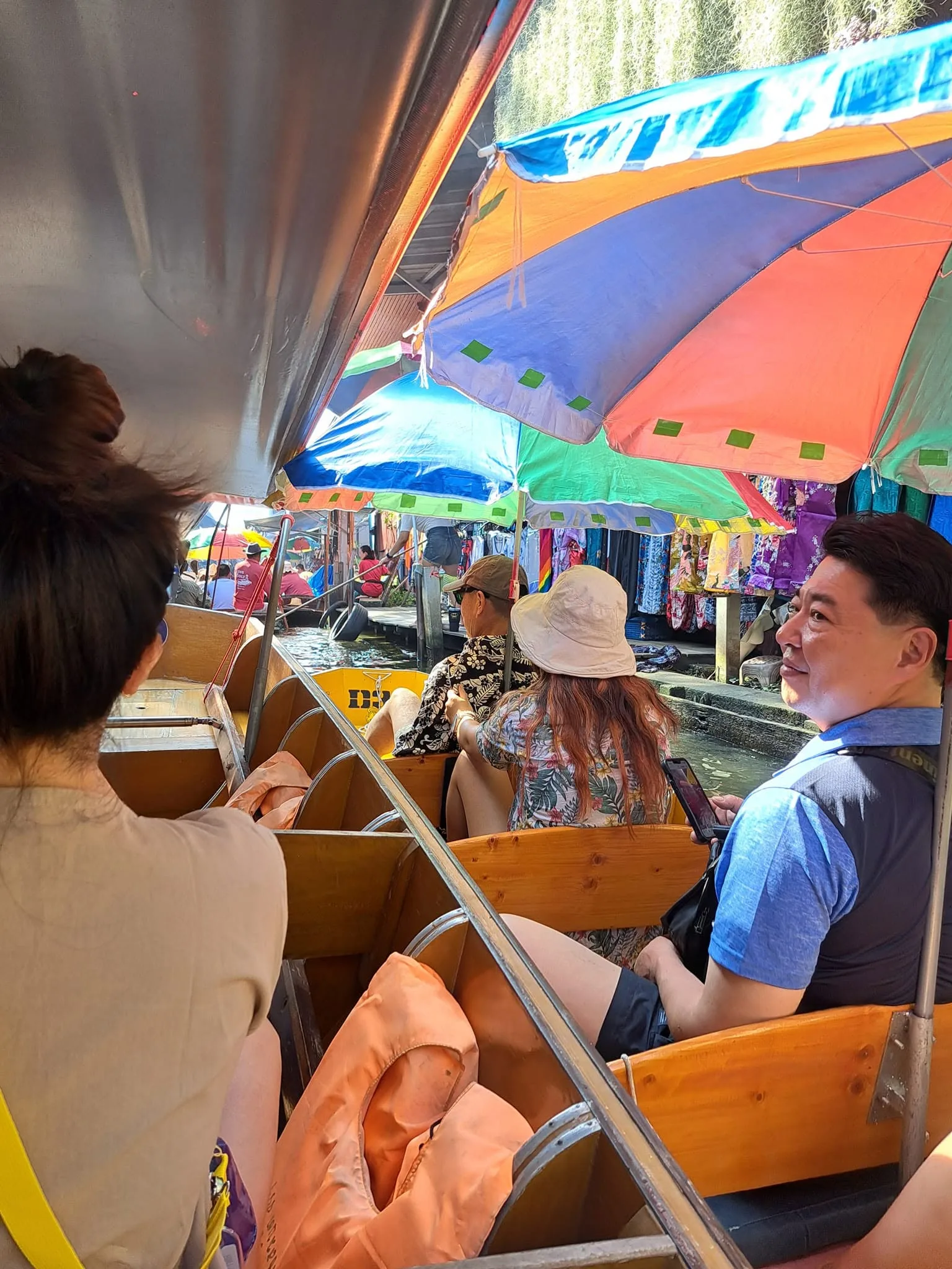 Boat ride at the floating market