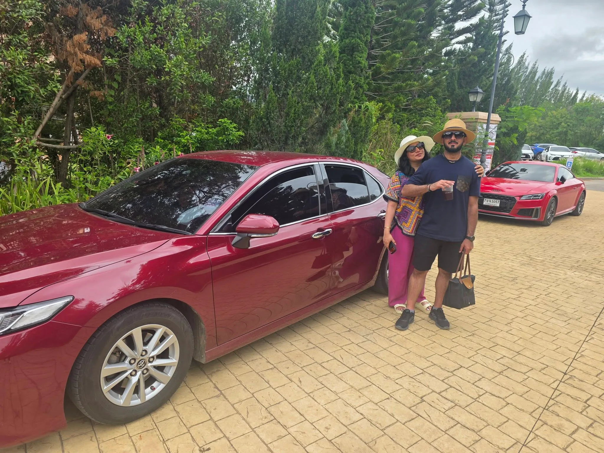 Customers with the car at Khao Yai